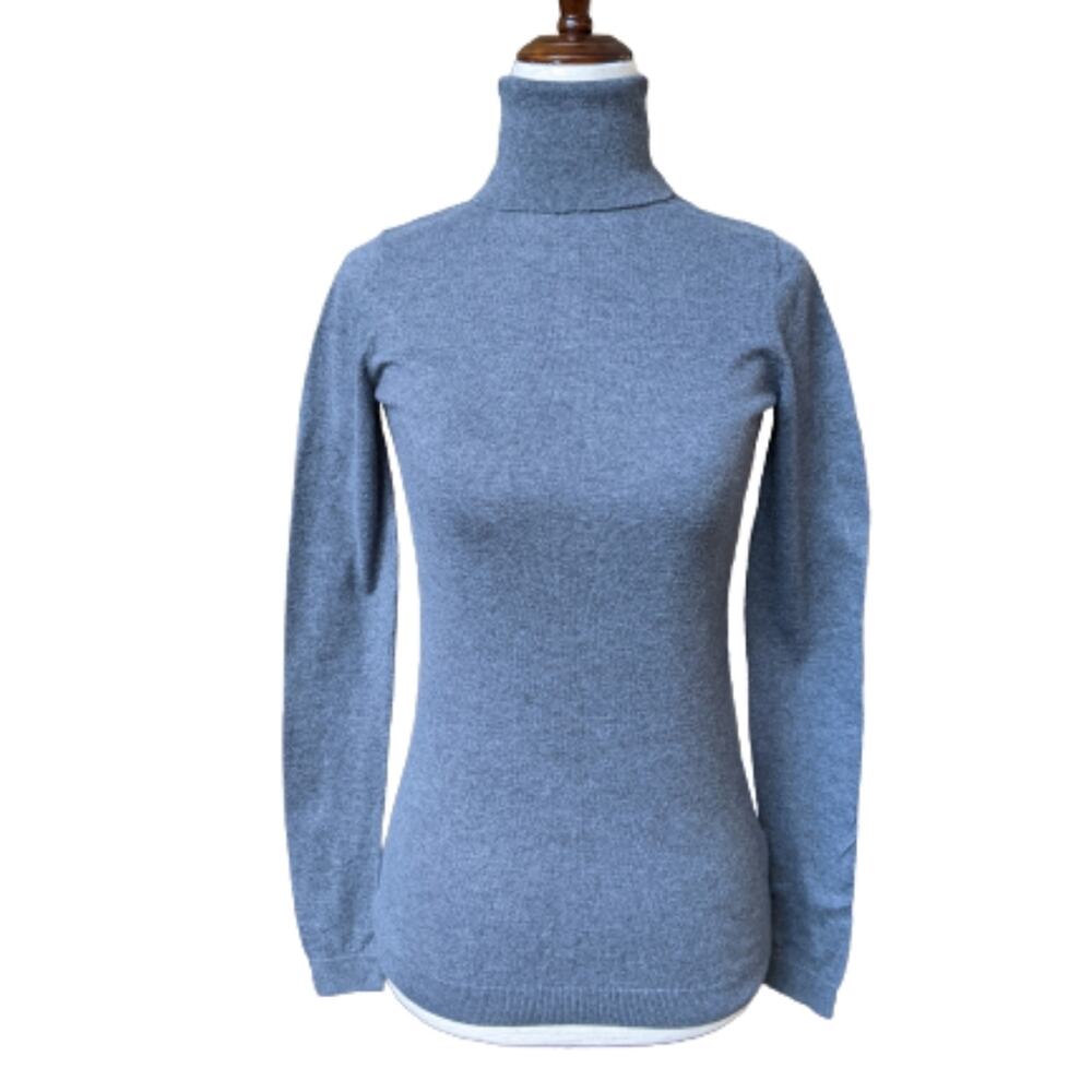 Gap Women's Silk Blend Gray Turtleneck Long Sleeve Pullover Sweater XS